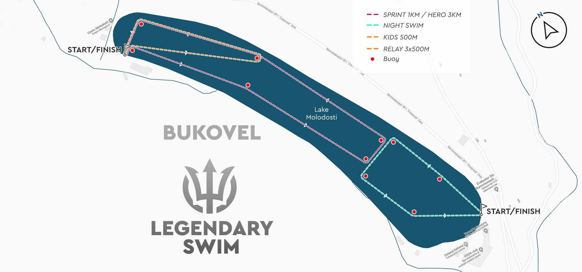 Bukovel Swim 2022 Map