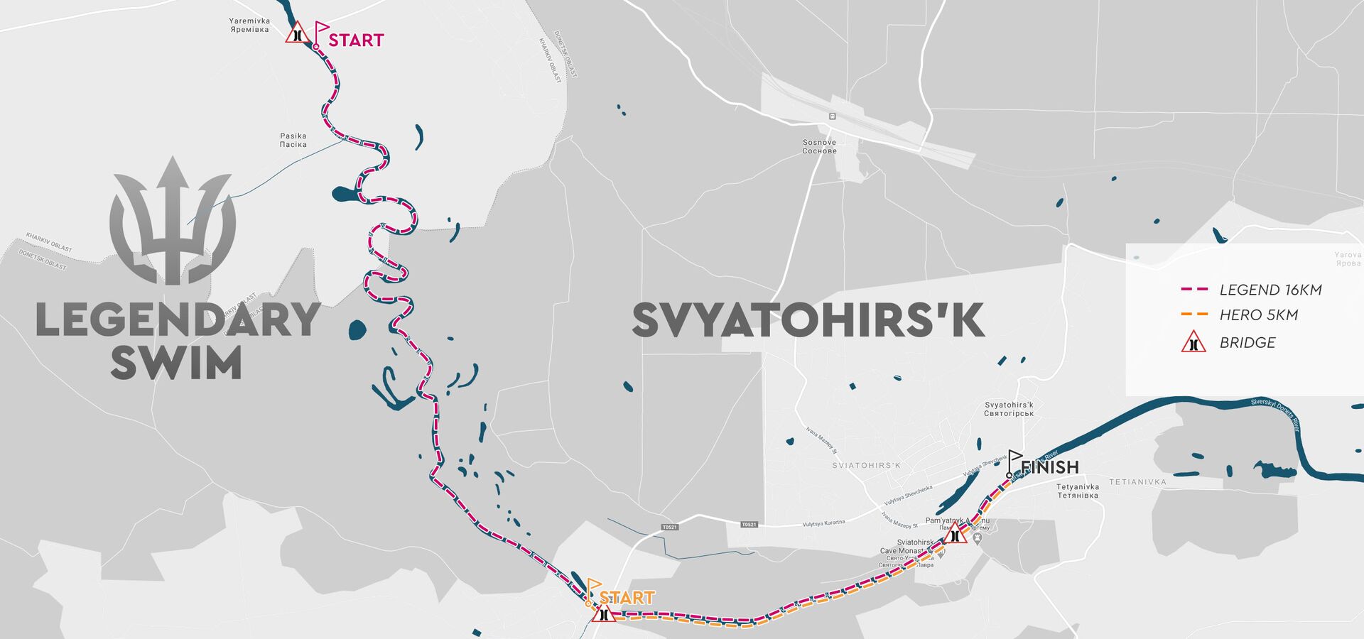 Svyatohirsk Swim 2022 Map